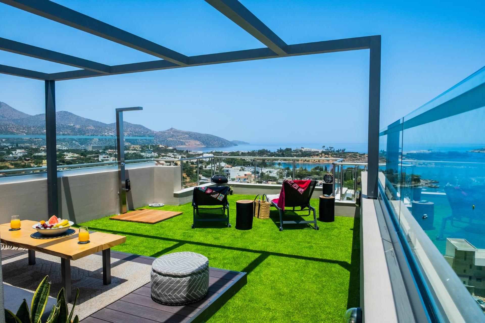 Ferienwohnung Thea Panoramic Sea View Agios Nikolaos Exterior foto