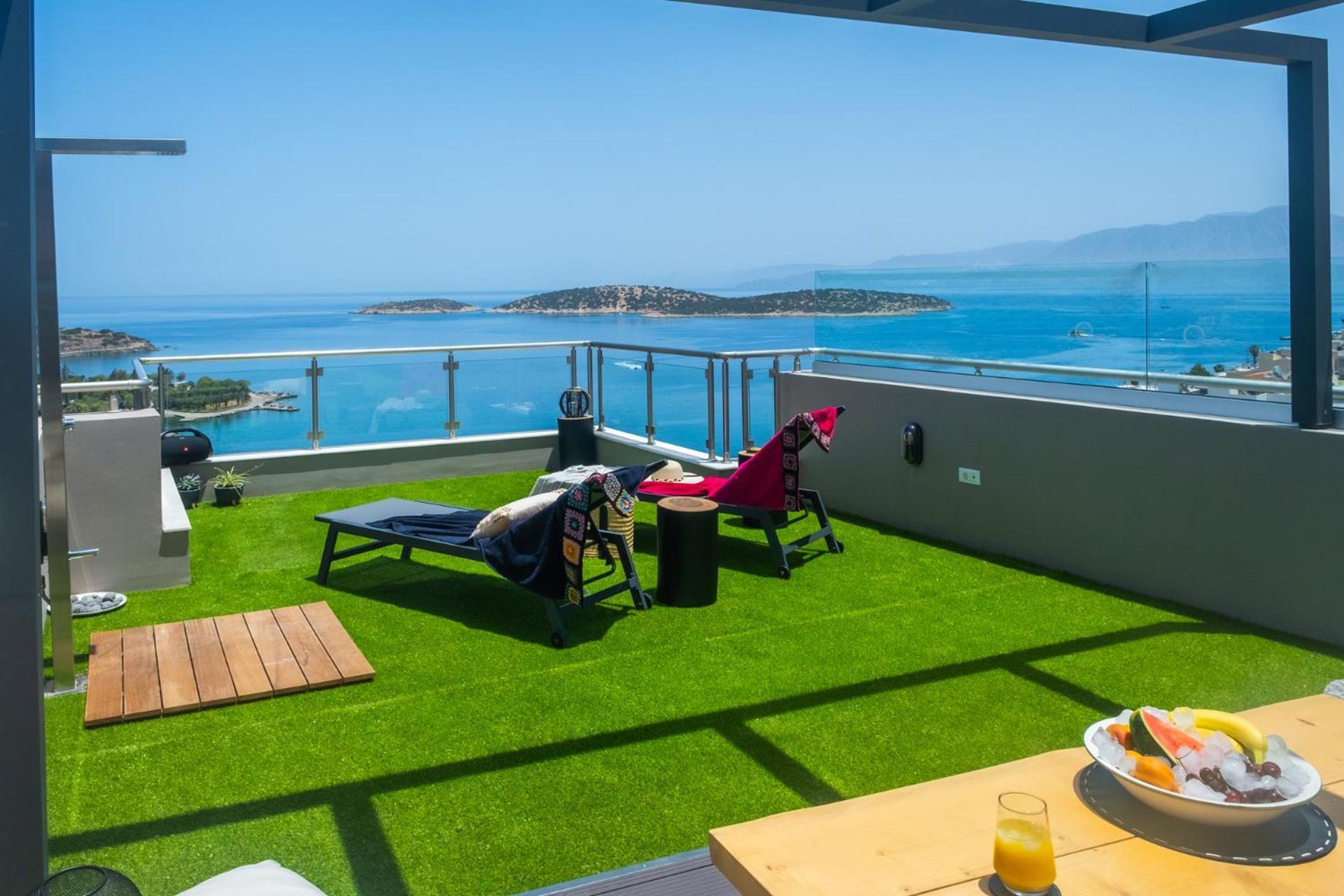 Ferienwohnung Thea Panoramic Sea View Agios Nikolaos Exterior foto
