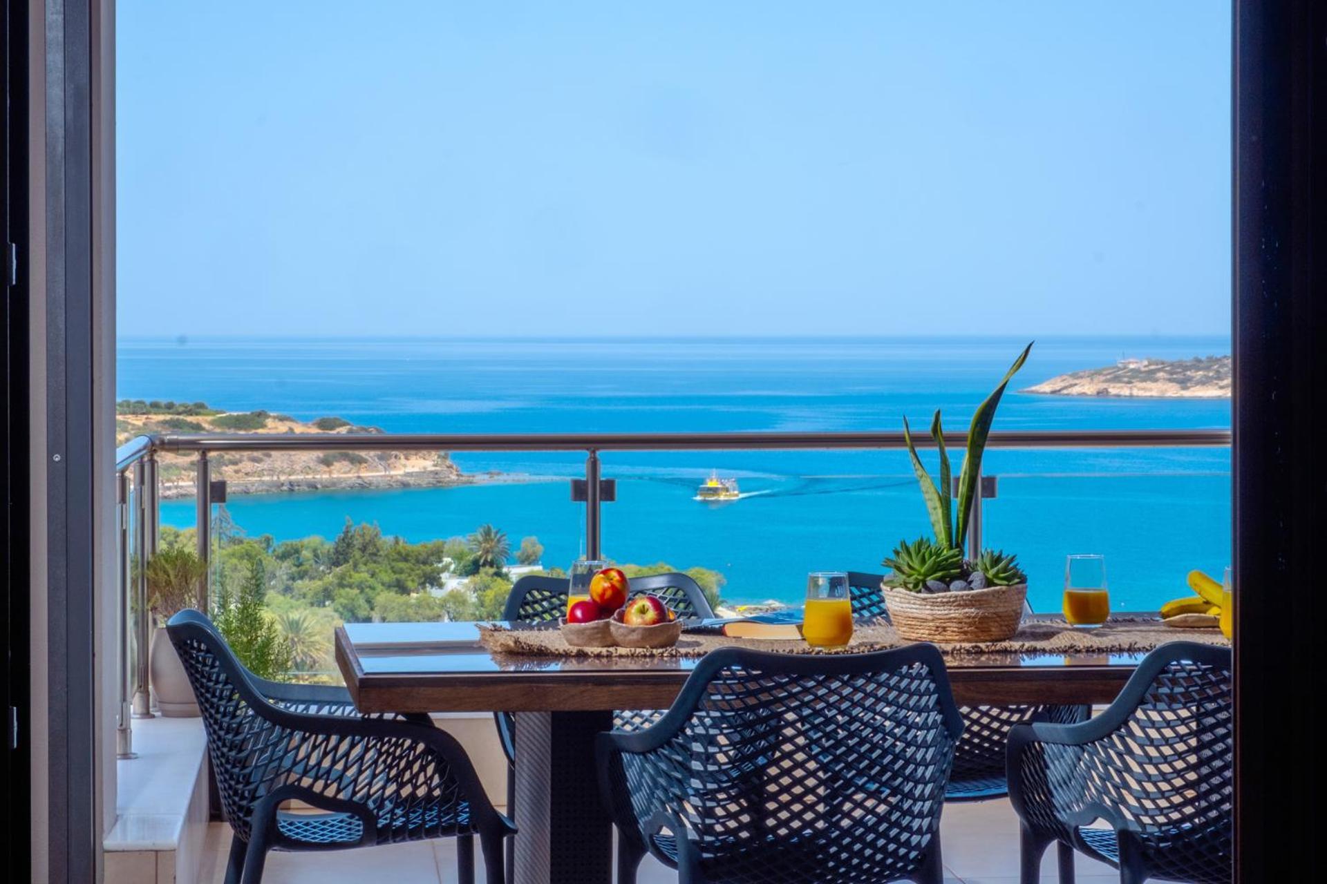 Ferienwohnung Thea Panoramic Sea View Agios Nikolaos Exterior foto